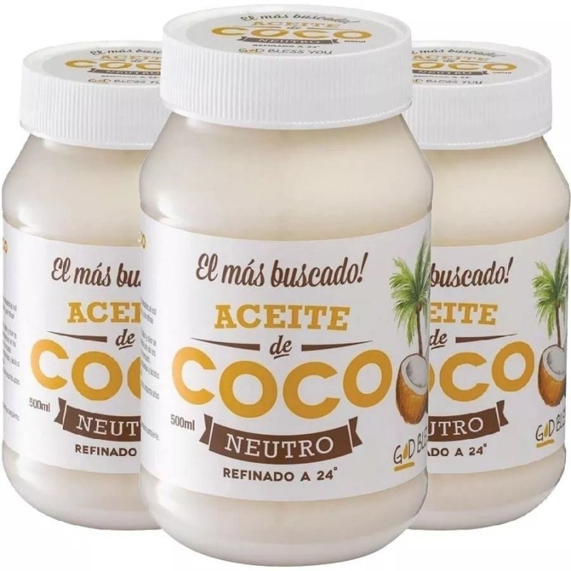 Aceite de Coco Neutro/Refinado God Bless x 500 gr